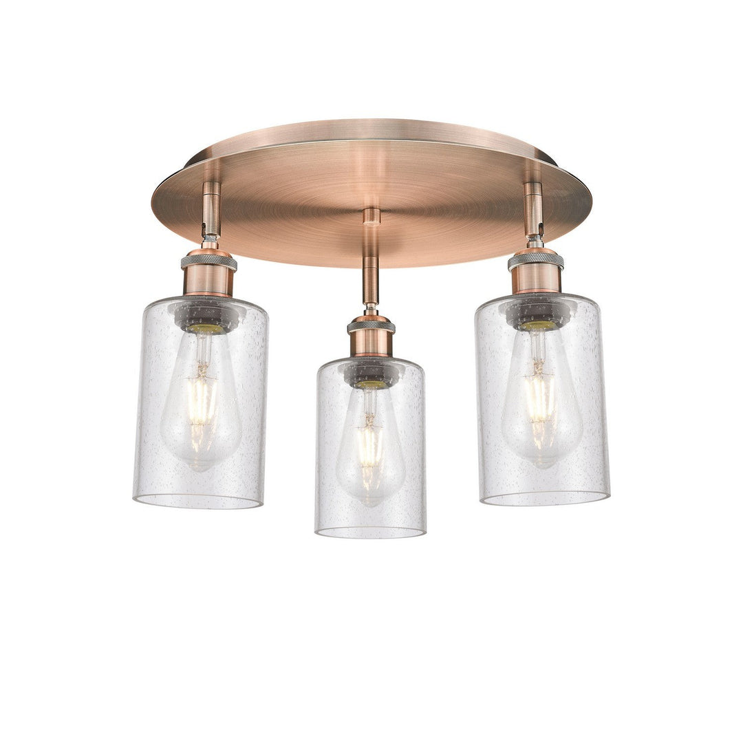 Innovations Downtown Urban 516-3C-AC-G804 Ceiling Light - Antique Copper