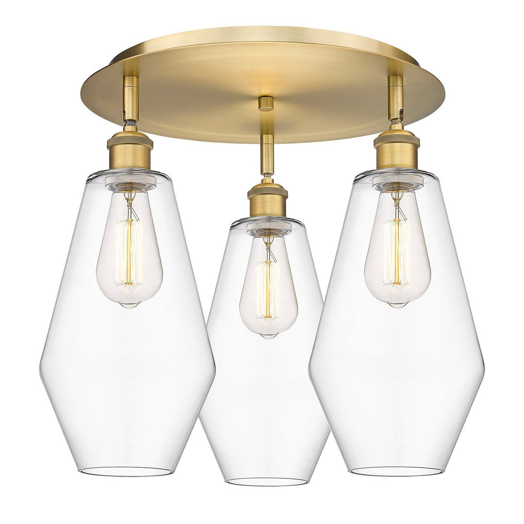 Innovations Downtown Urban 516-3C-BB-G652-7 Ceiling Light - Brushed Brass