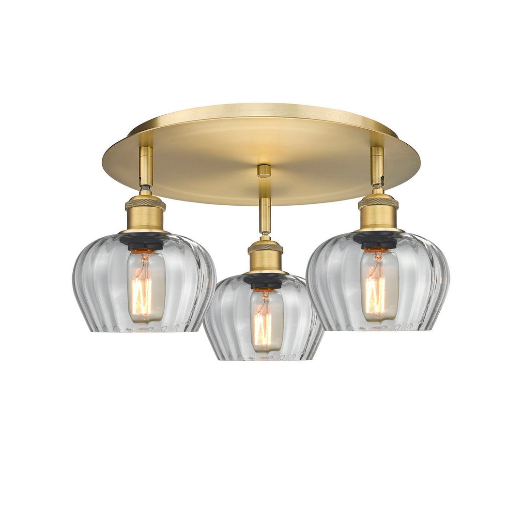 Innovations Downtown Urban 516-3C-BB-G92 Ceiling Light - Brushed Brass