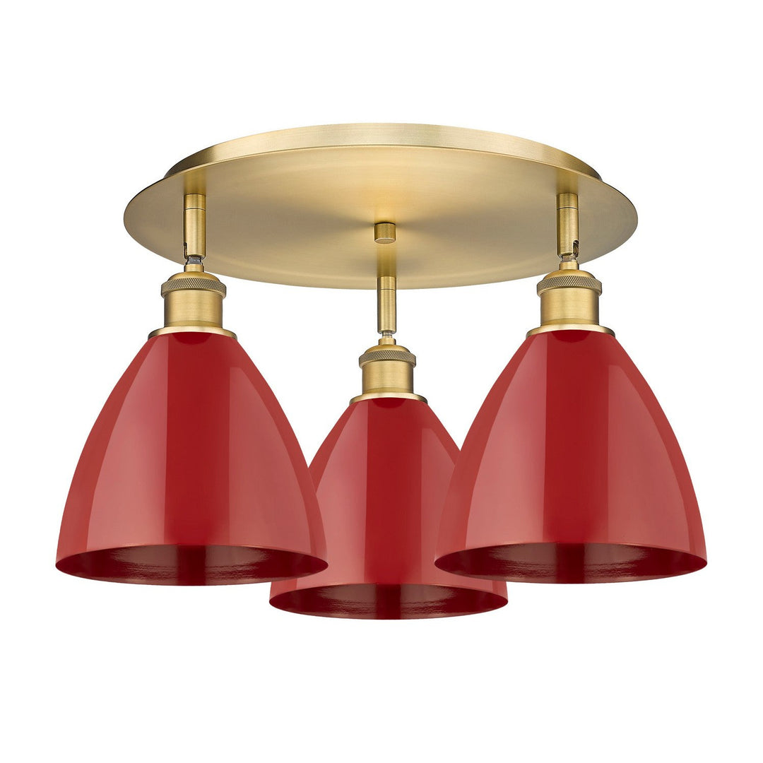 Innovations Downtown Urban 516-3C-BB-MBD-75-RD Ceiling Light - Brushed Brass