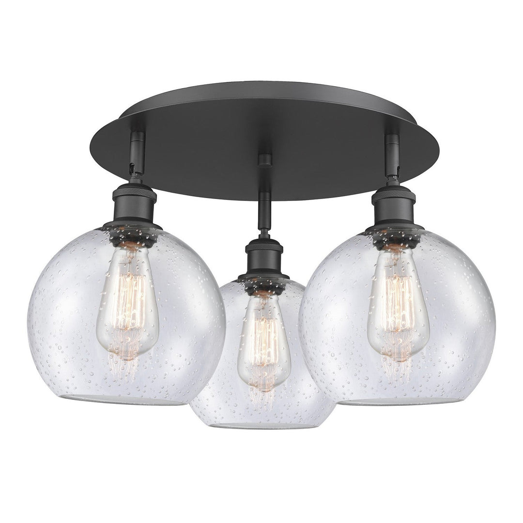 Innovations Downtown Urban 516-3C-BK-G124-8 Ceiling Light - Matte Black