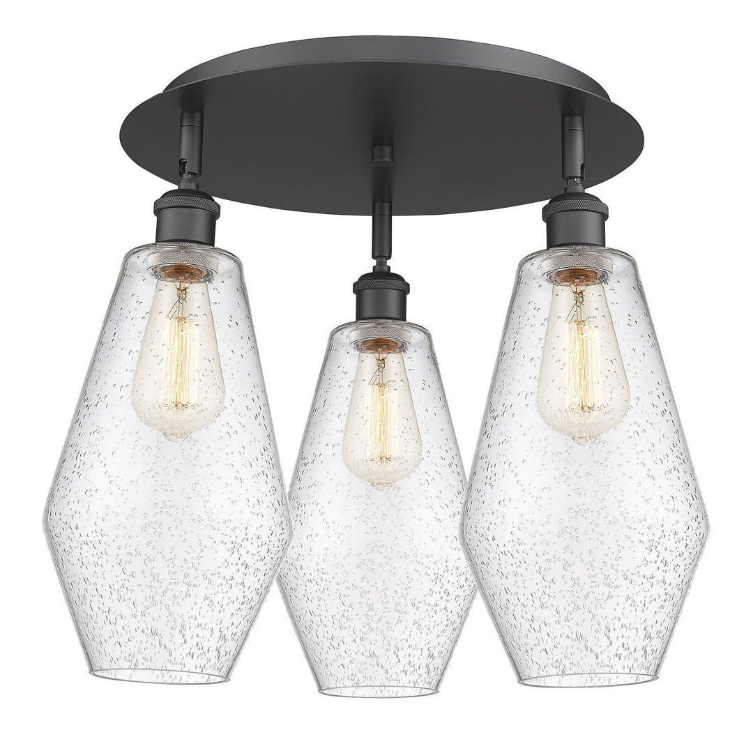 Innovations Downtown Urban 516-3C-BK-G654-7 Ceiling Light - Matte Black