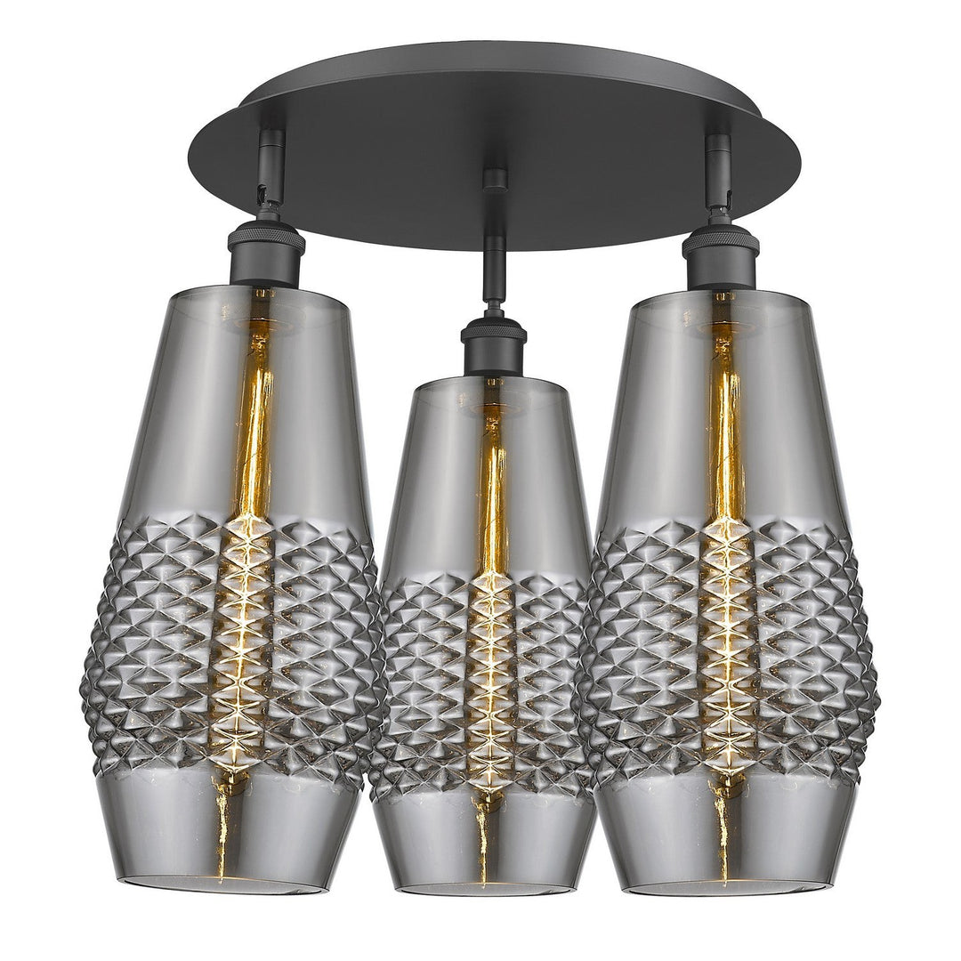Innovations Downtown Urban 516-3C-BK-G683-7 Ceiling Light - Matte Black