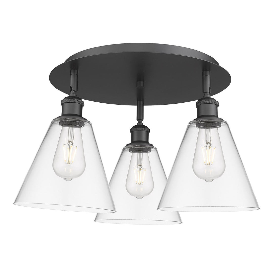 Innovations Downtown Urban 516-3C-BK-GBC-82 Ceiling Light - Matte Black