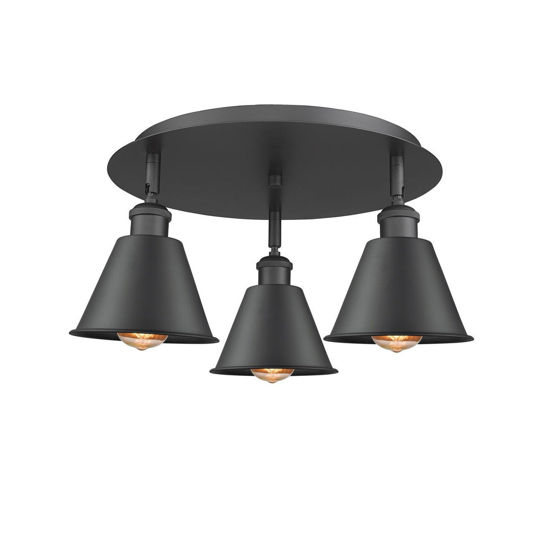 Innovations Downtown Urban 516-3C-BK-M8-BK Ceiling Light - Matte Black