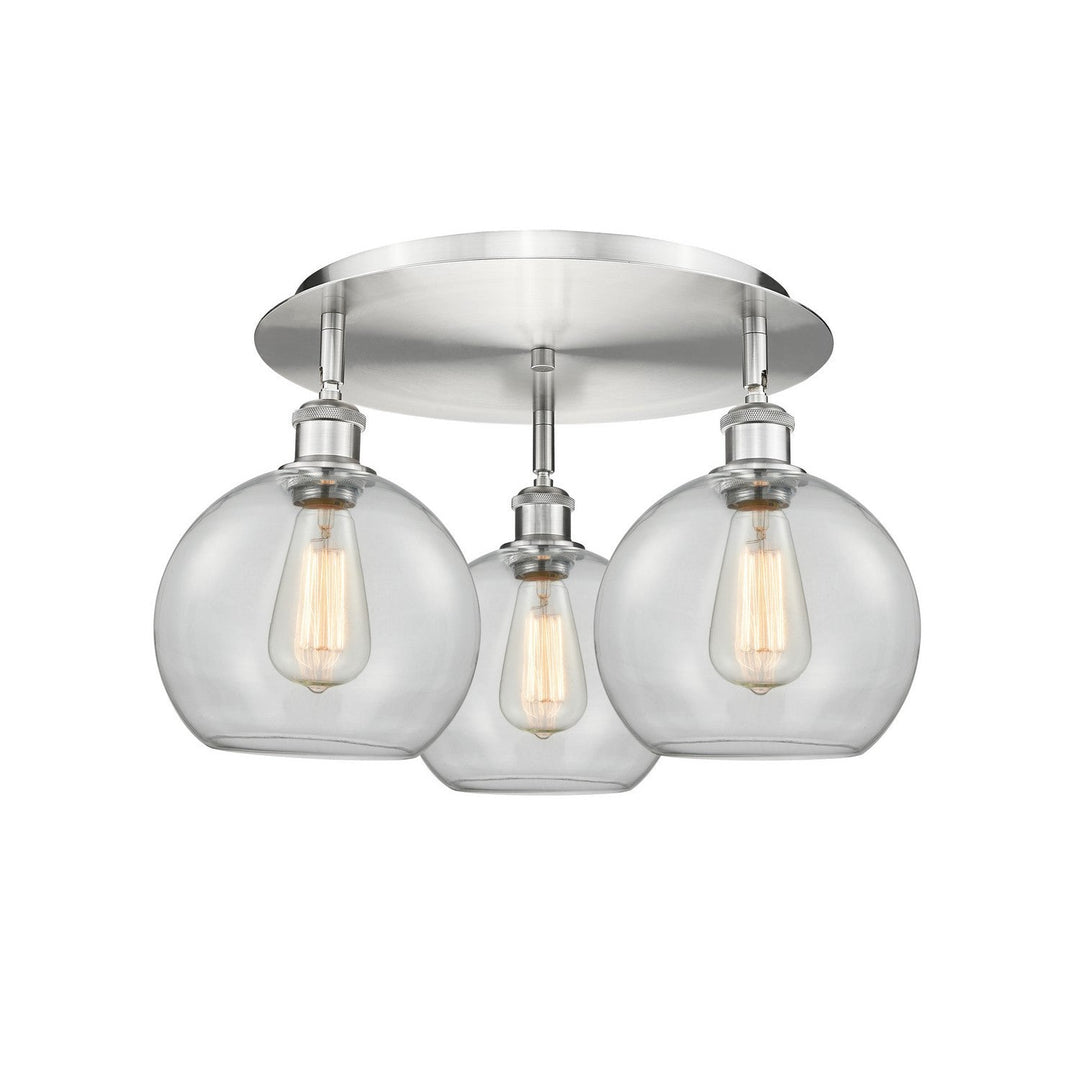 Innovations Downtown Urban 516-3C-SN-G122-8 Ceiling Light - Satin Nickel