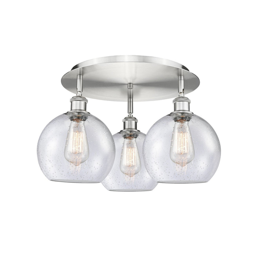 Innovations Downtown Urban 516-3C-SN-G124-8 Ceiling Light - Satin Nickel