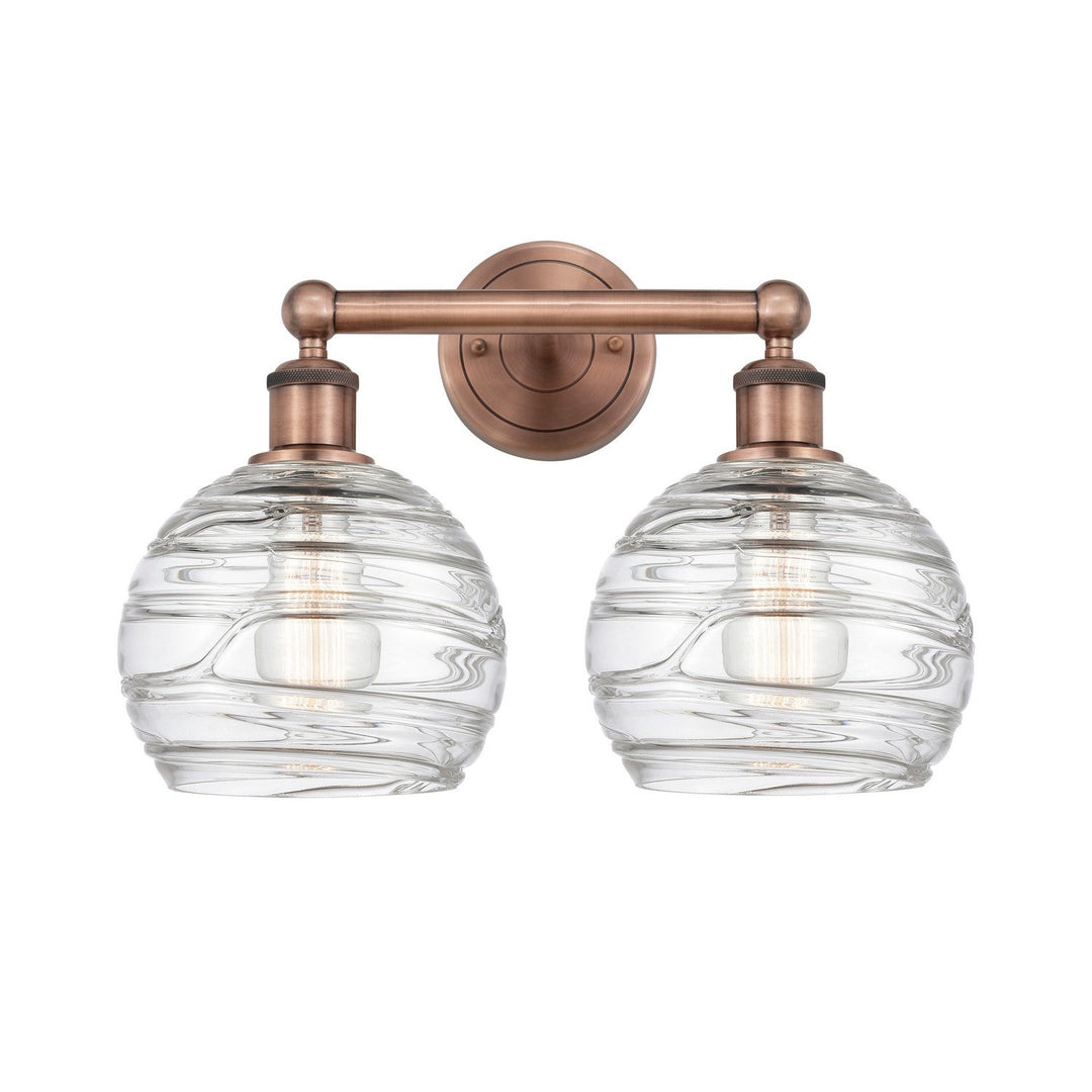 Innovations Downtown Urban 616-2W-AC-G1213-8 Bath Vanity Light 17 in. wide - Antique Copper