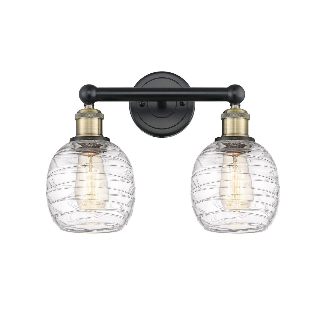 Innovations Edison 616-2W-BAB-G1013 Bath Vanity Light 15 in. wide - Black Antique Brass