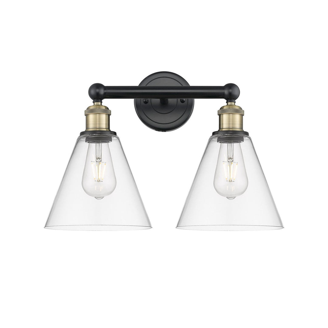 Innovations Downtown Urban 616-2W-BAB-GBC-82 Bath Vanity Light 17 in. wide - Black Antique Brass