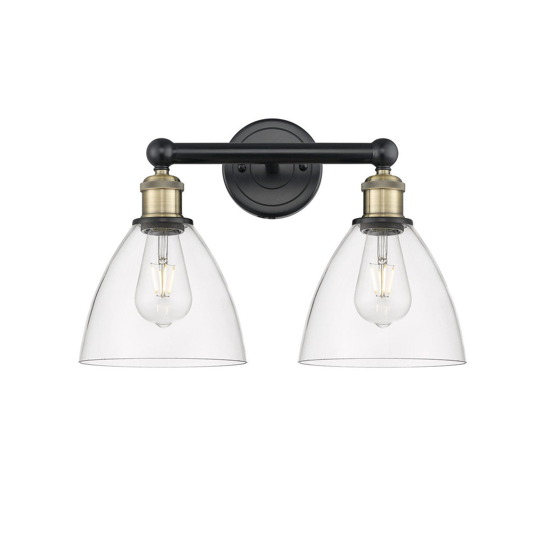 Innovations Edison 616-2W-BAB-GBD-752 Bath Vanity Light 17 in. wide - Black Antique Brass