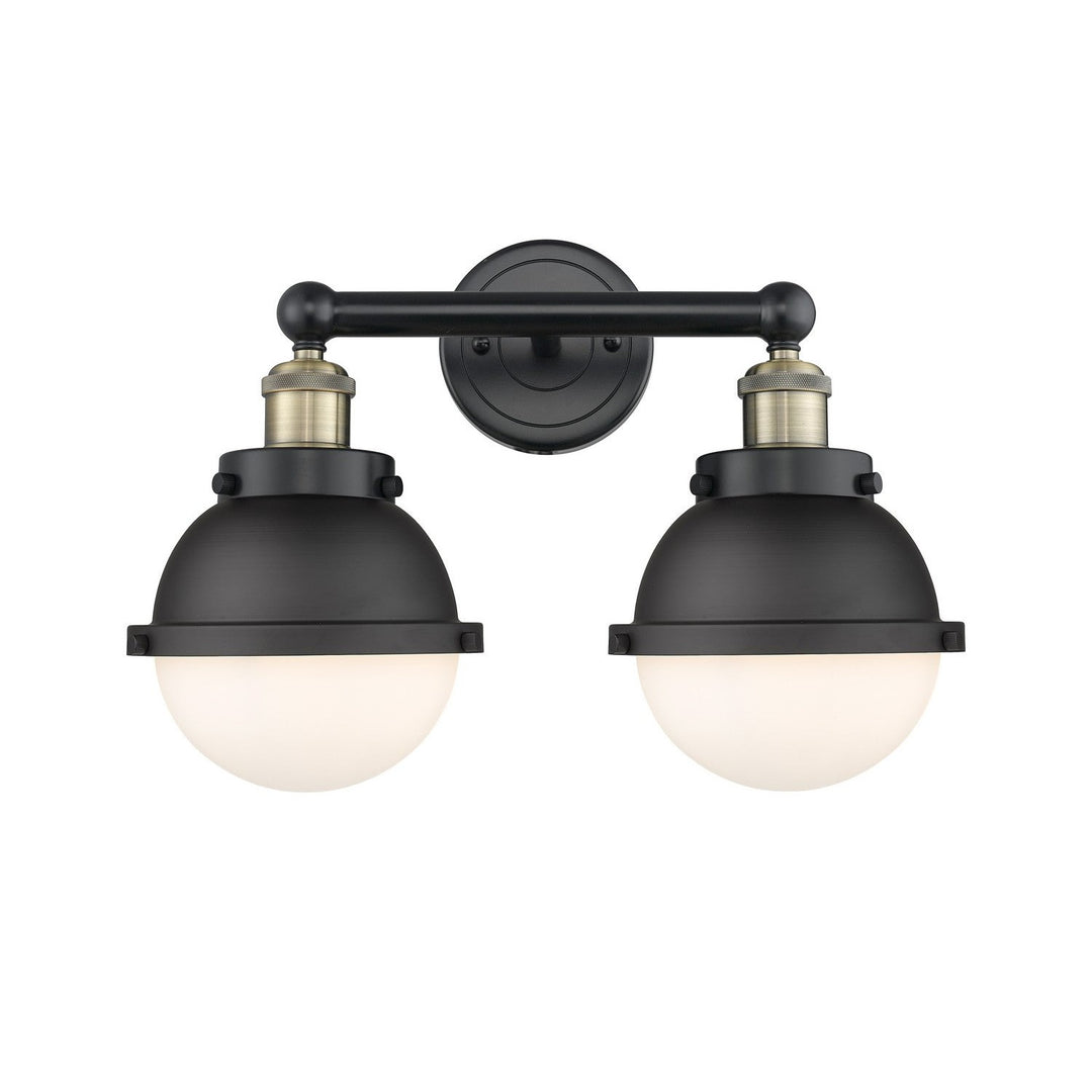 Innovations Downtown Urban 616-2W-BAB-HFS-61-BK Bath Vanity Light 17 in. wide - Black Antique Brass