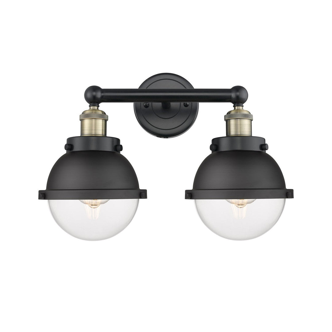 Innovations Downtown Urban 616-2W-BAB-HFS-62-BK Bath Vanity Light 17 in. wide - Black Antique Brass