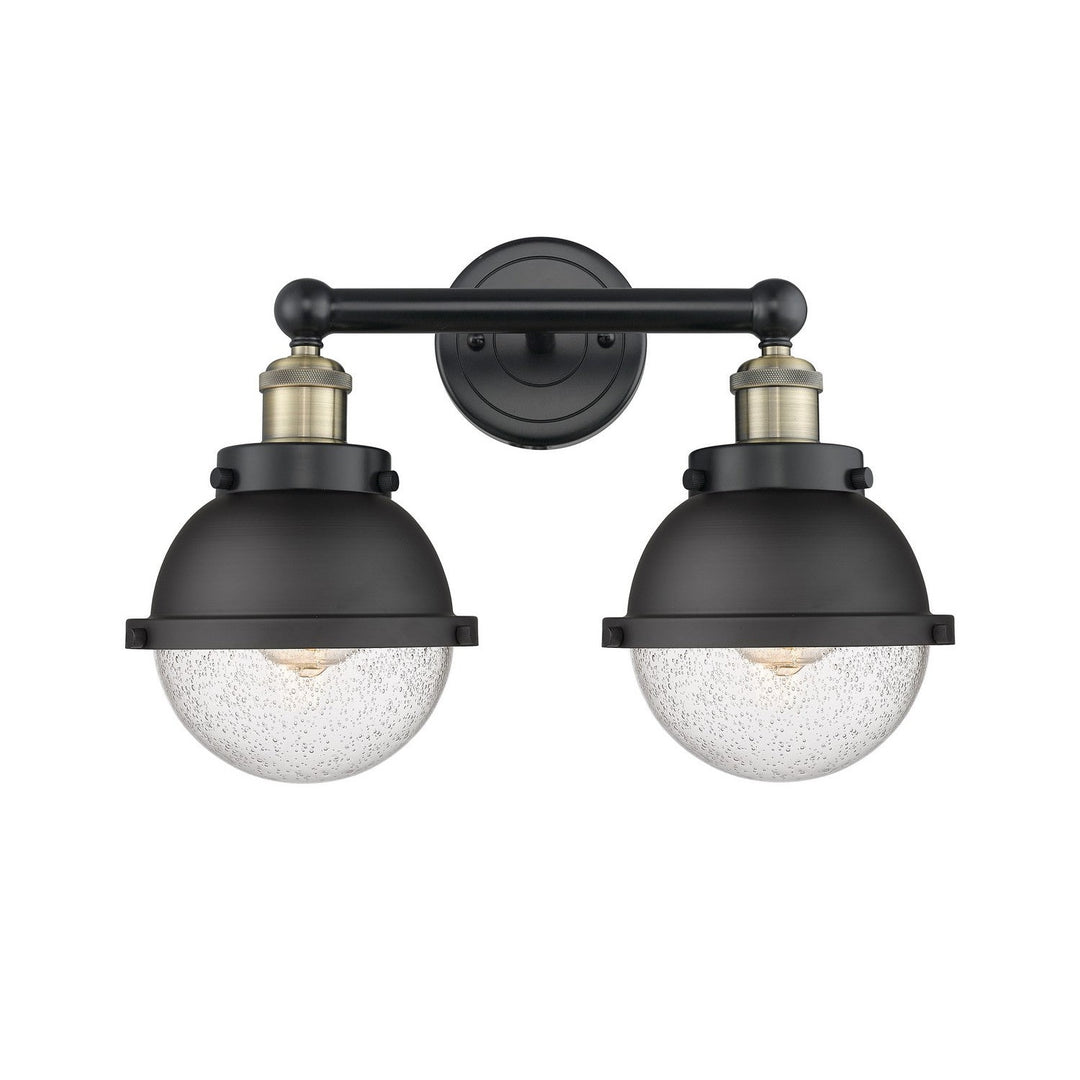 Innovations Downtown Urban 616-2W-BAB-HFS-64-BK Bath Vanity Light 17 in. wide - Black Antique Brass