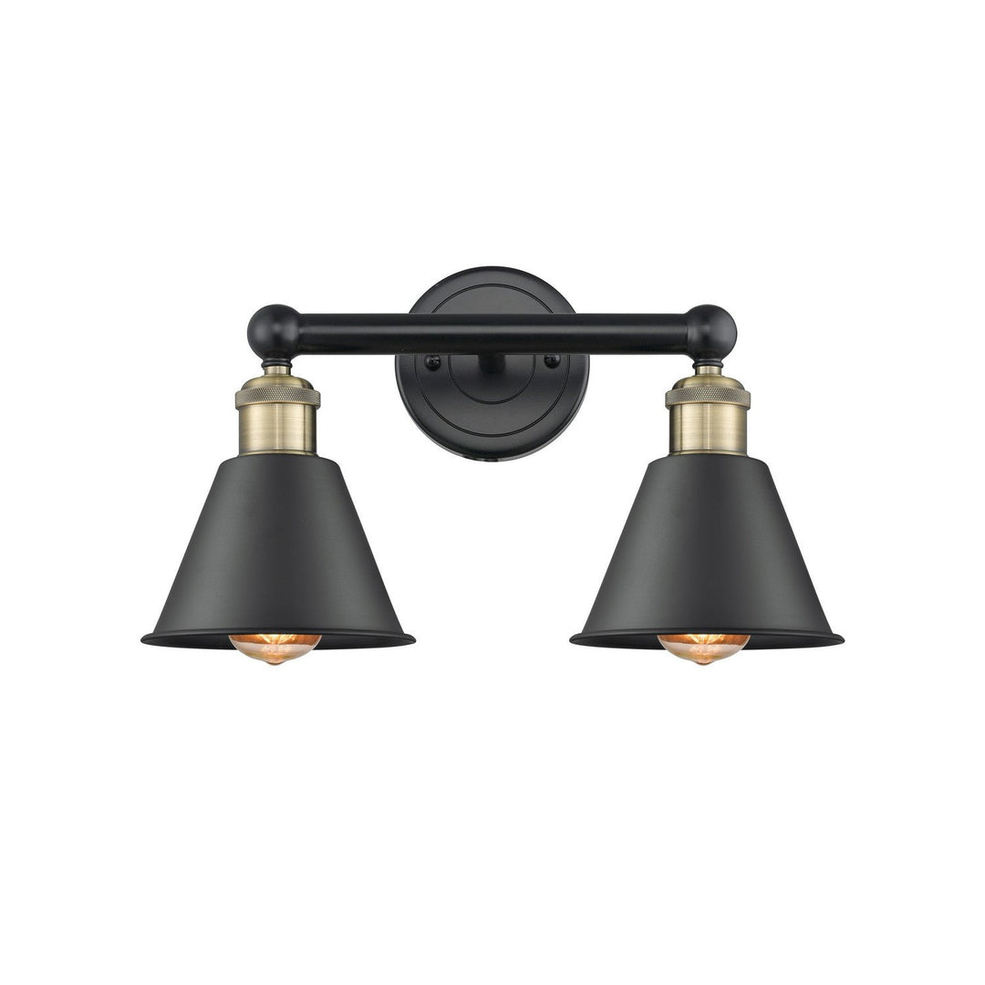 Innovations Downtown Urban 616-2W-BAB-M8-BK Bath Vanity Light 16 in. wide - Black Antique Brass