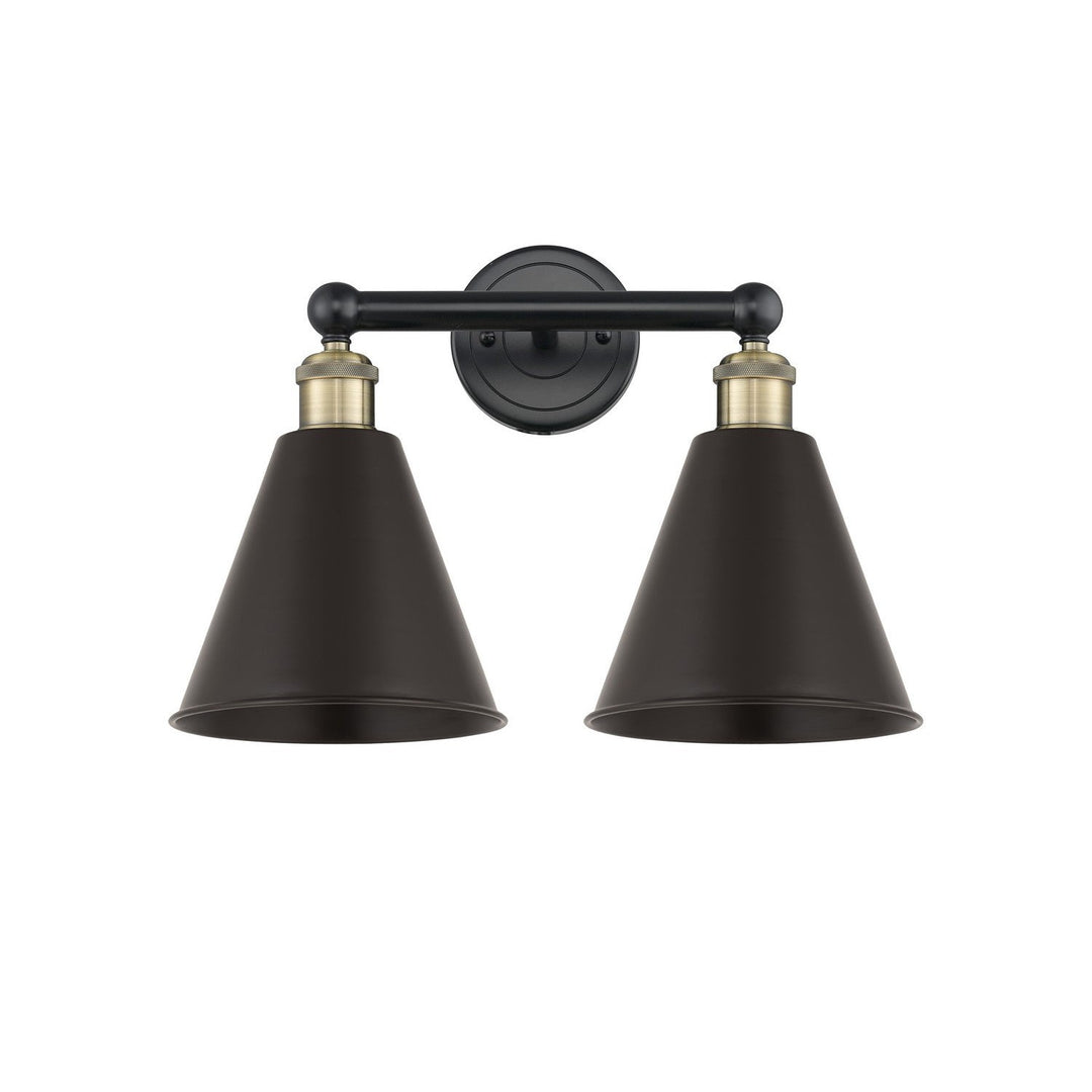 Innovations Downtown Urban 616-2W-BAB-MBC-8-BK Bath Vanity Light 17 in. wide - Black Antique Brass