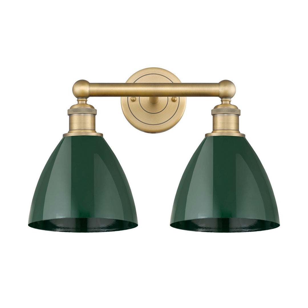 Innovations Downtown Urban 616-2W-BB-MBD-75-GR Bath Vanity Light 17 in. wide - Brushed Brass