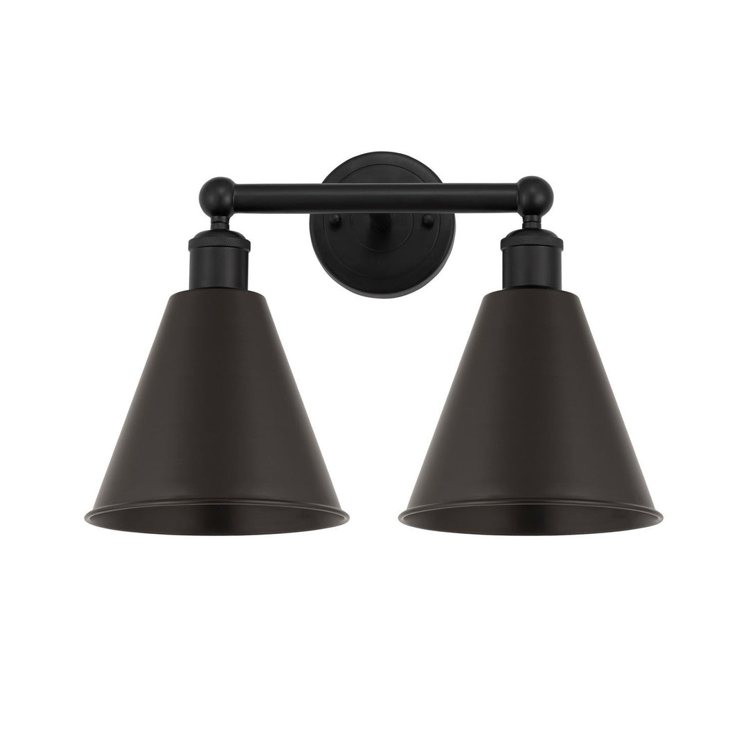 Innovations Downtown Urban 616-2W-BK-MBC-8-BK Bath Vanity Light 17 in. wide - Matte Black