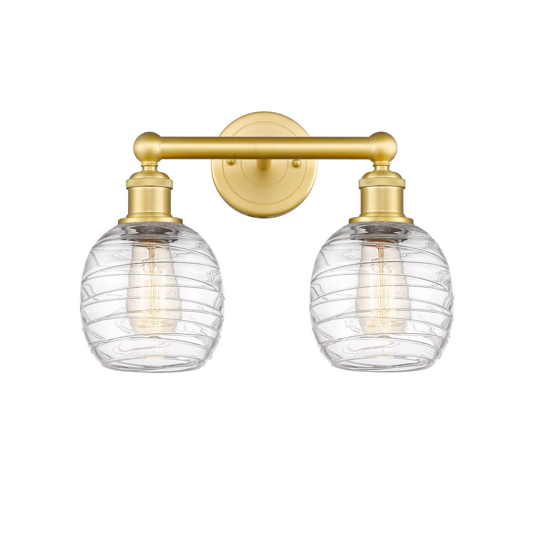 Innovations Edison 616-2W-SG-G1013 Bath Vanity Light 15 in. wide - Satin Gold