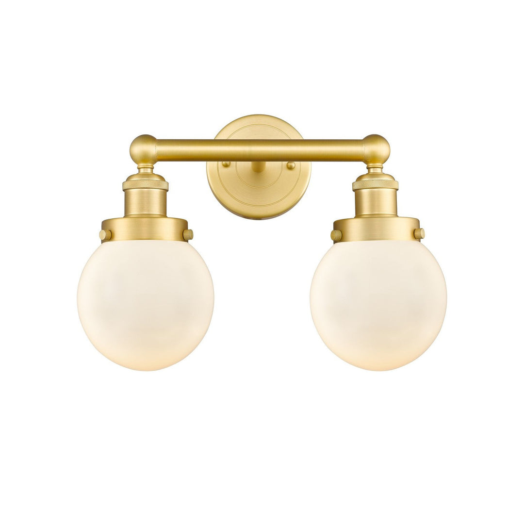 Innovations Edison 616-2W-SG-G201-6 Bath Vanity Light 16 in. wide - Satin Gold