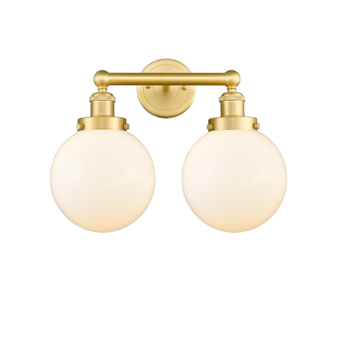 Innovations Edison 616-2W-SG-G201-8 Bath Vanity Light 16 in. wide - Satin Gold