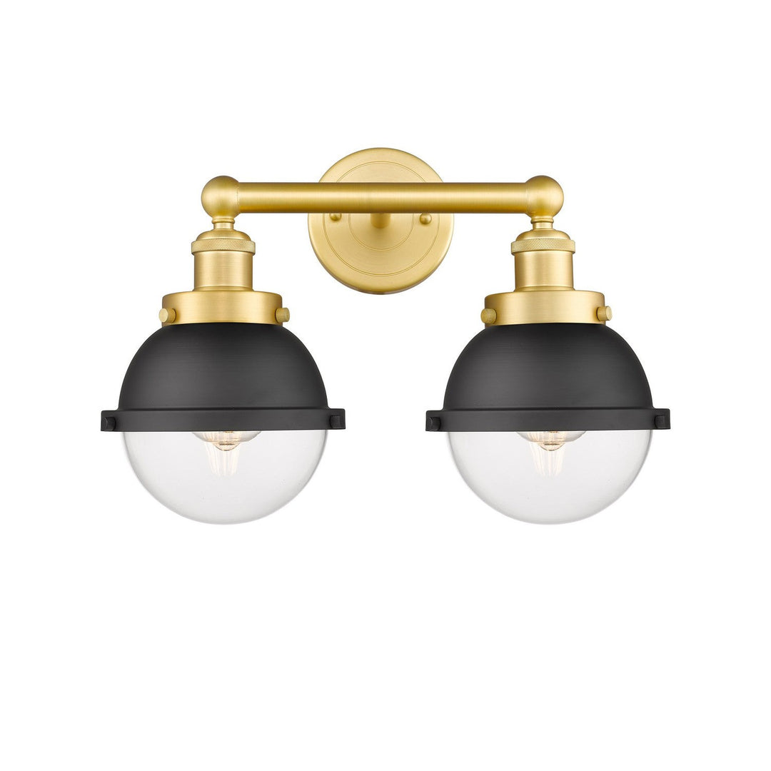 Innovations Downtown Urban 616-2W-SG-HFS-62-BK Bath Vanity Light 17 in. wide - Satin Gold