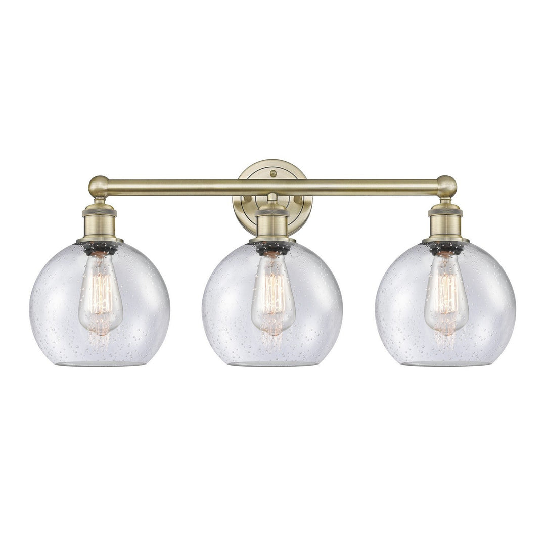 Innovations Downtown Urban 616-3W-AB-G124-8 Bath Vanity Light 26 in. wide - Antique Brass