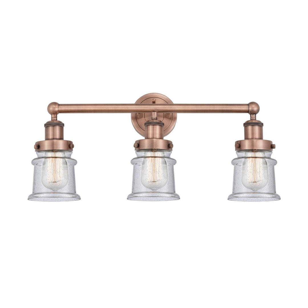 Innovations Edison 616-3W-AC-G184S Bath Vanity Light 24 in. wide - Antique Copper