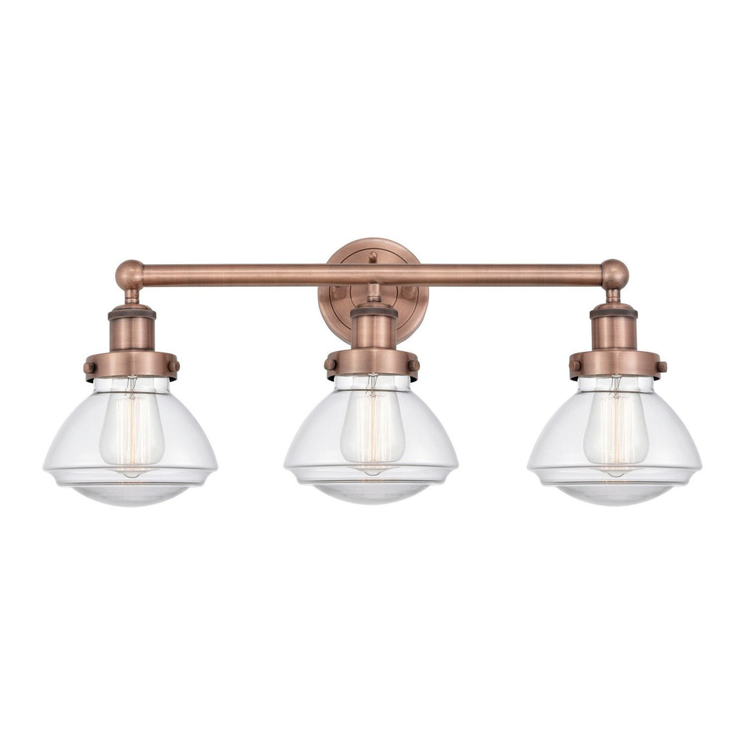Innovations Edison 616-3W-AC-G322 Bath Vanity Light 25 in. wide - Antique Copper