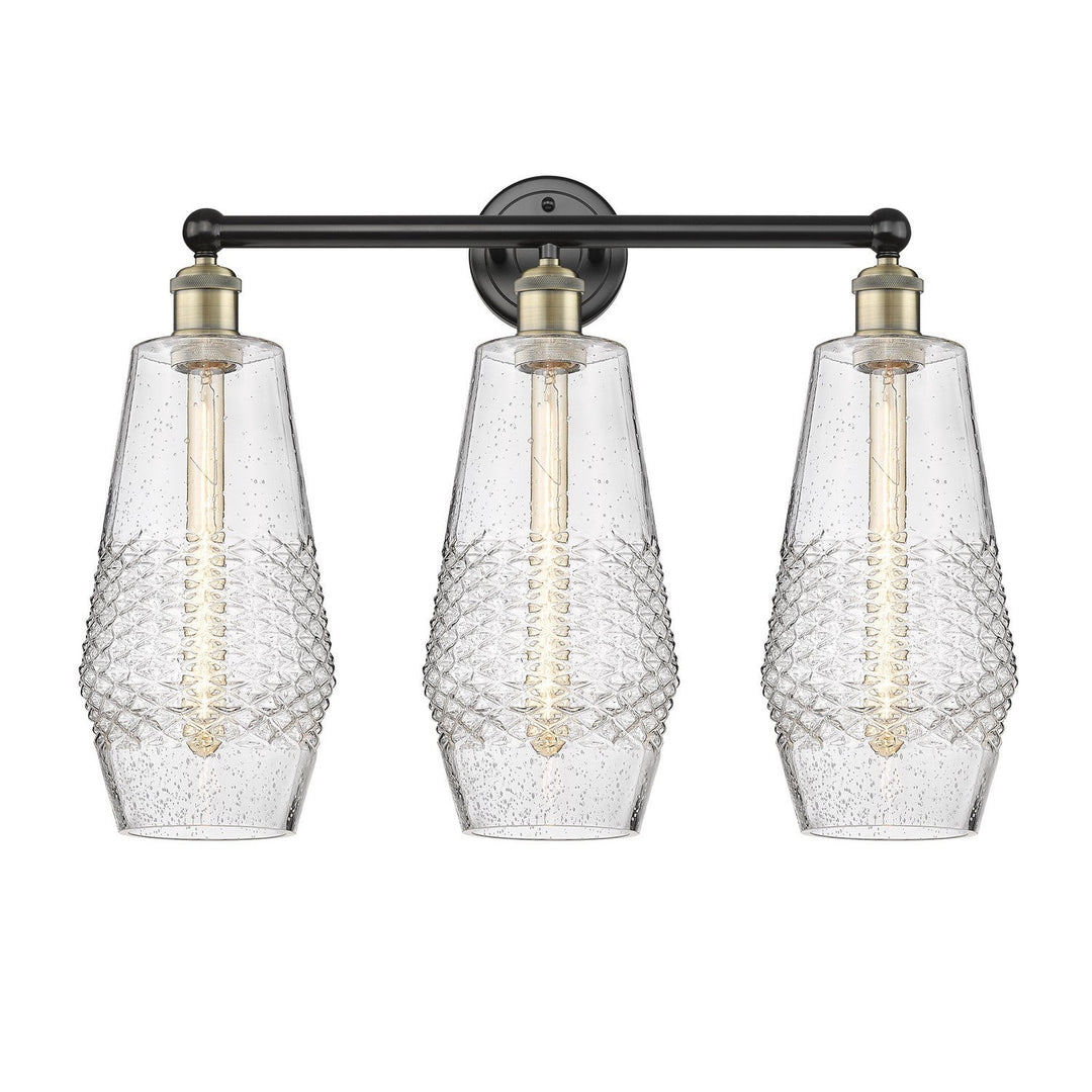 Innovations Downtown Urban 616-3W-BAB-G684-7 Bath Vanity Light 25 in. wide - Black Antique Brass