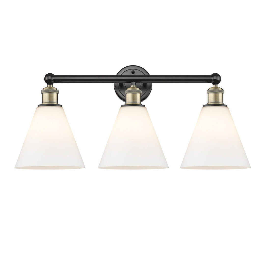 Innovations Downtown Urban 616-3W-BAB-GBC-81 Bath Vanity Light 26 in. wide - Black Antique Brass