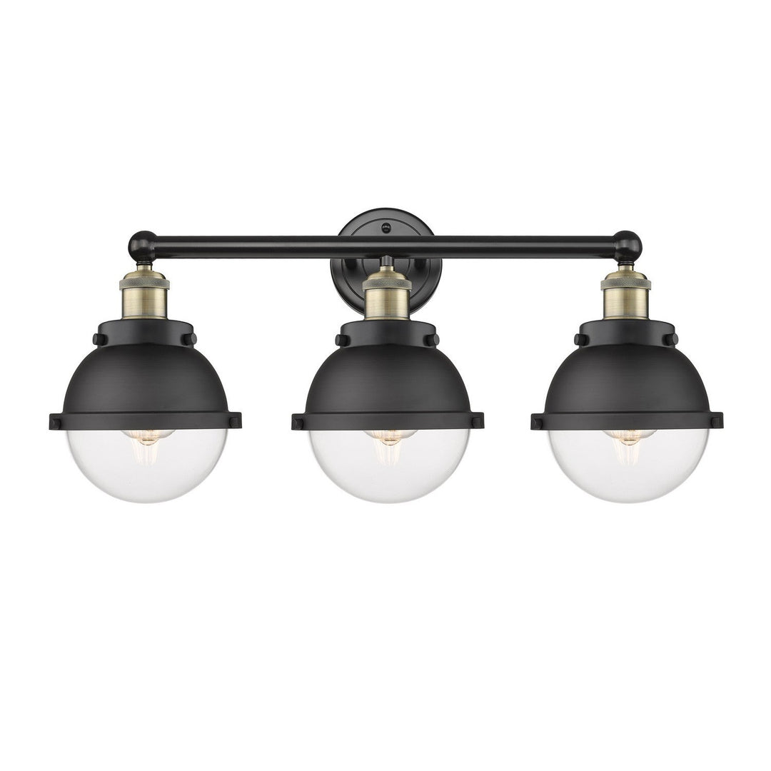 Innovations Downtown Urban 616-3W-BAB-HFS-62-BK Bath Vanity Light 26 in. wide - Black Antique Brass