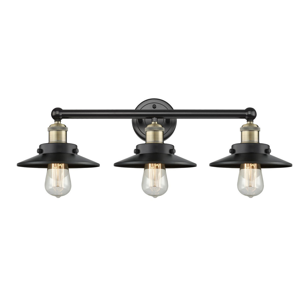 Innovations Downtown Urban 616-3W-BAB-M6-BK Bath Vanity Light 26 in. wide - Black Antique Brass
