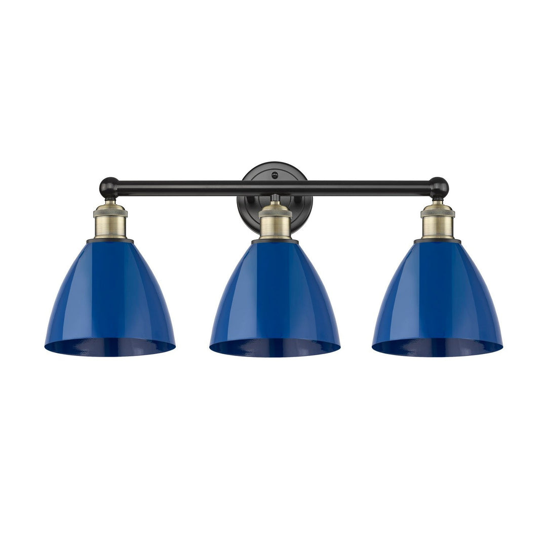 Innovations Downtown Urban 616-3W-BAB-MBD-75-BL Bath Vanity Light 26 in. wide - Black Antique Brass