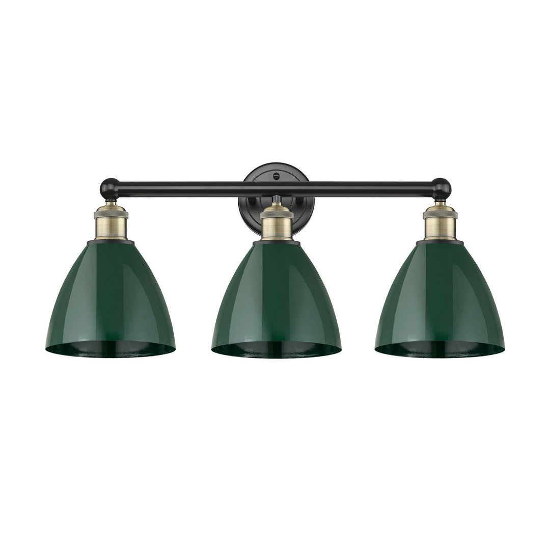 Innovations Downtown Urban 616-3W-BAB-MBD-75-GR Bath Vanity Light 26 in. wide - Black Antique Brass