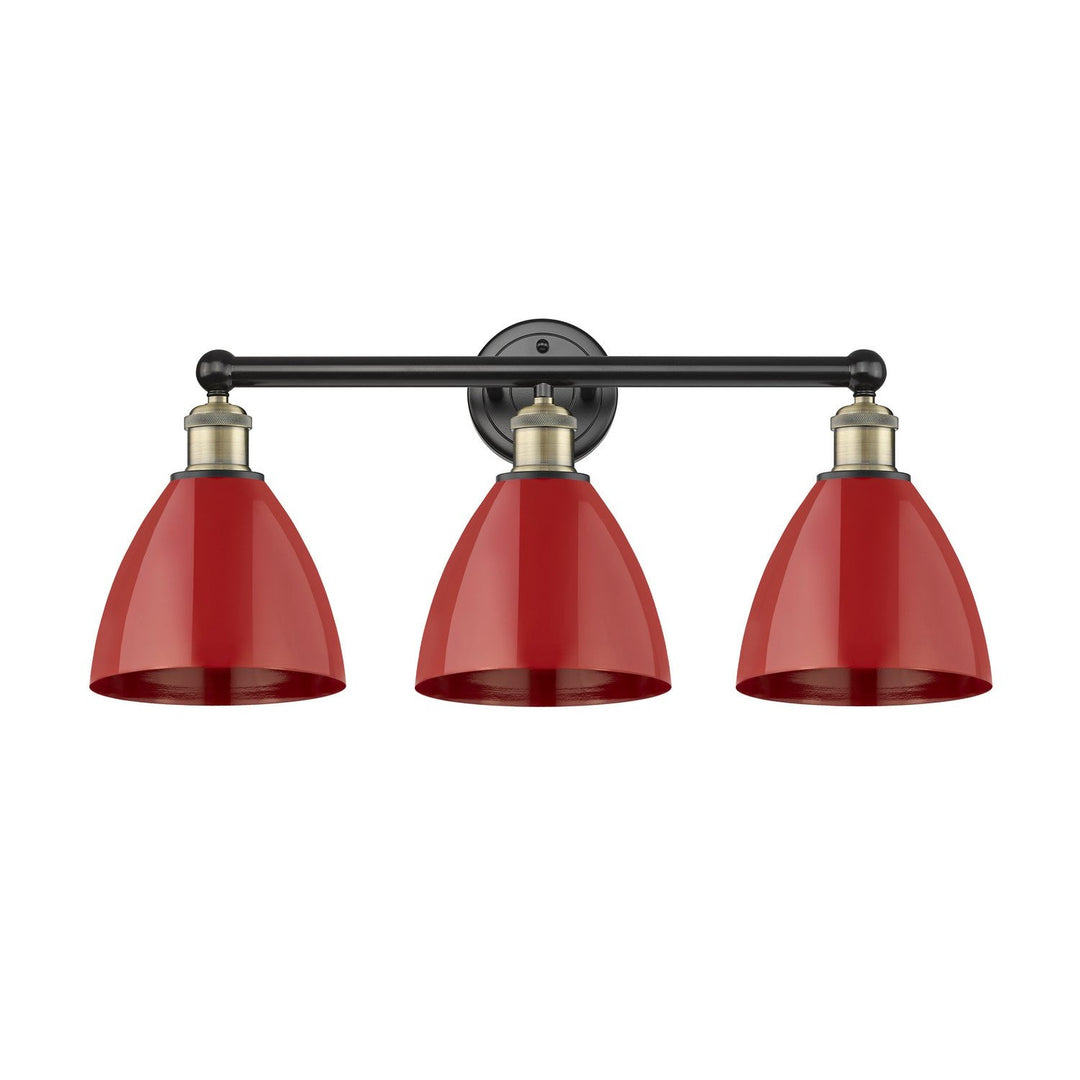 Innovations Edison 616-3W-BAB-MBD-75-RD Bath Vanity Light 26 in. wide - Black Antique Brass