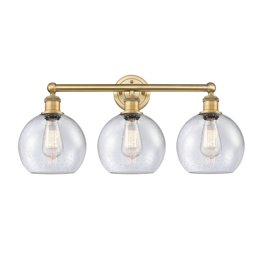 Innovations Downtown Urban 616-3W-BB-G124-8 Bath Vanity Light 26 in. wide - Brushed Brass