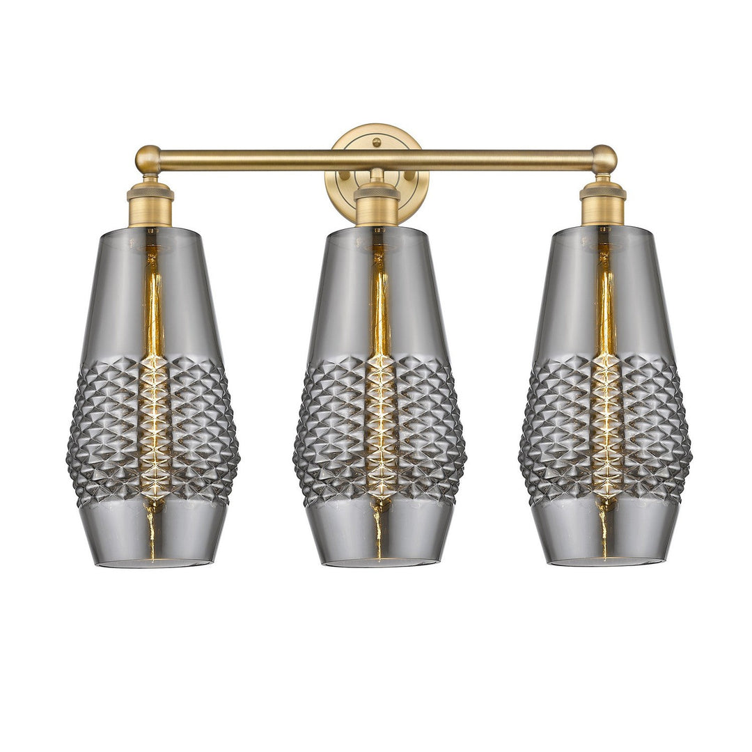 Innovations Downtown Urban 616-3W-BB-G683-7 Bath Vanity Light 25 in. wide - Brushed Brass
