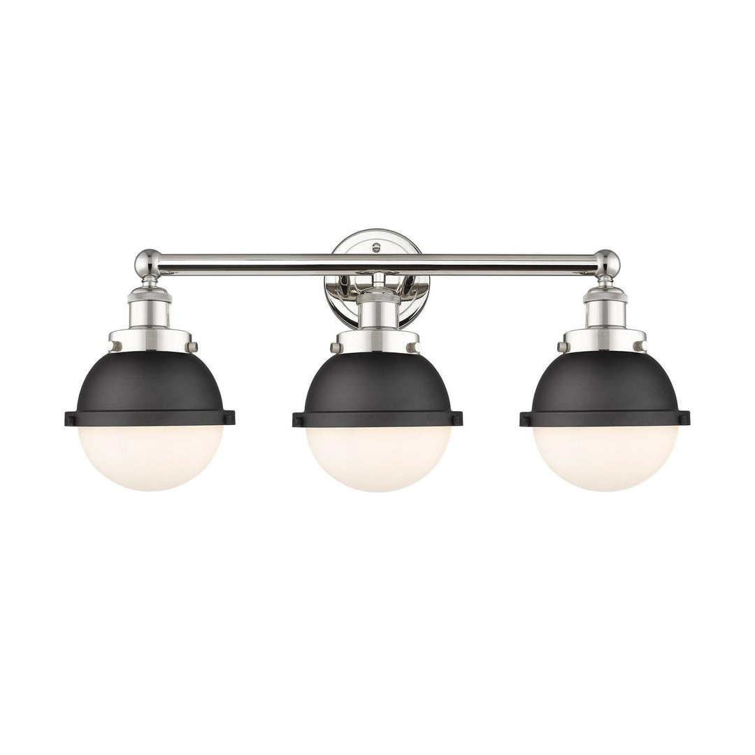 Innovations Downtown Urban 616-3W-PN-HFS-61-BK Bath Vanity Light 26 in. wide - Polished Nickel