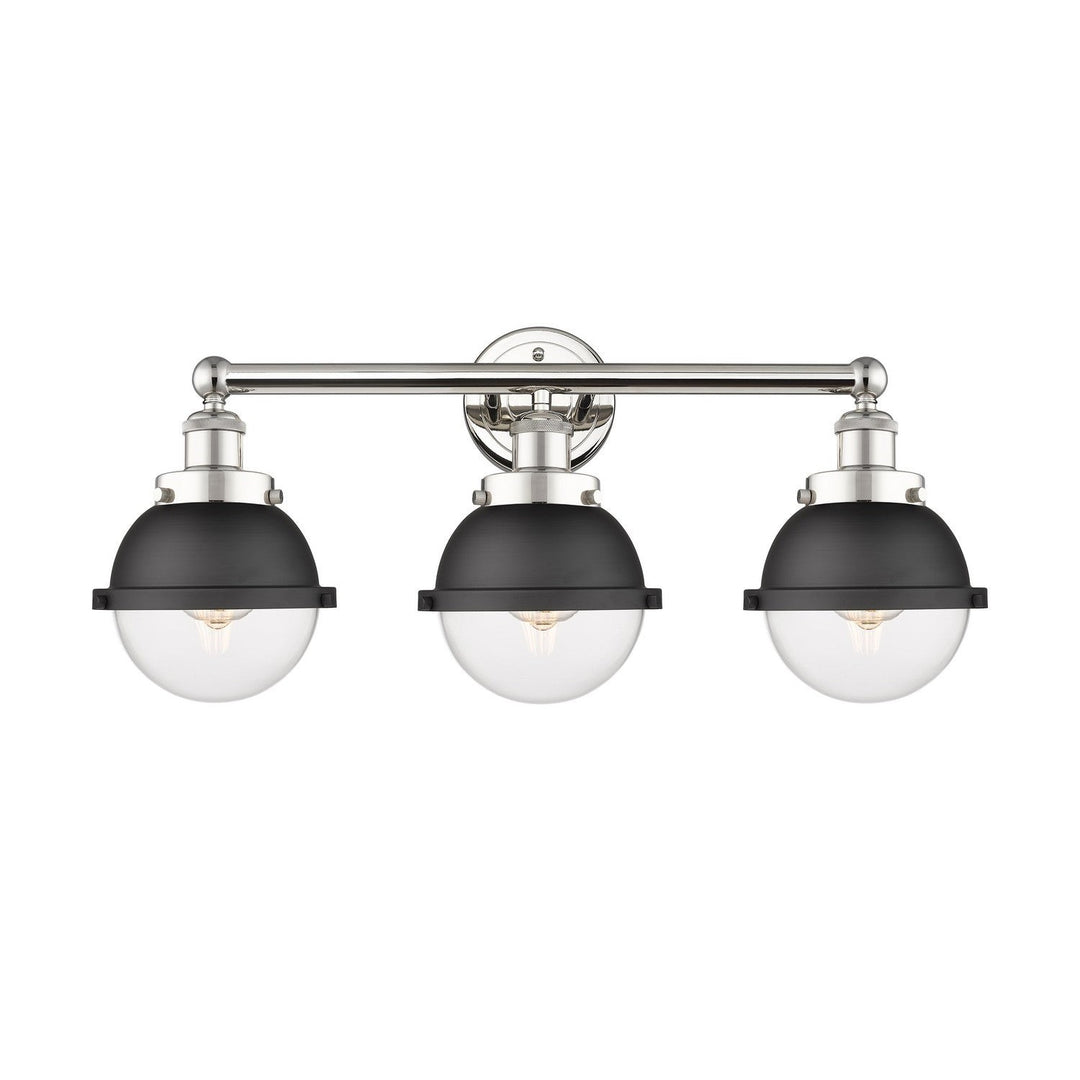 Innovations Downtown Urban 616-3W-PN-HFS-62-BK Bath Vanity Light 26 in. wide - Polished Nickel