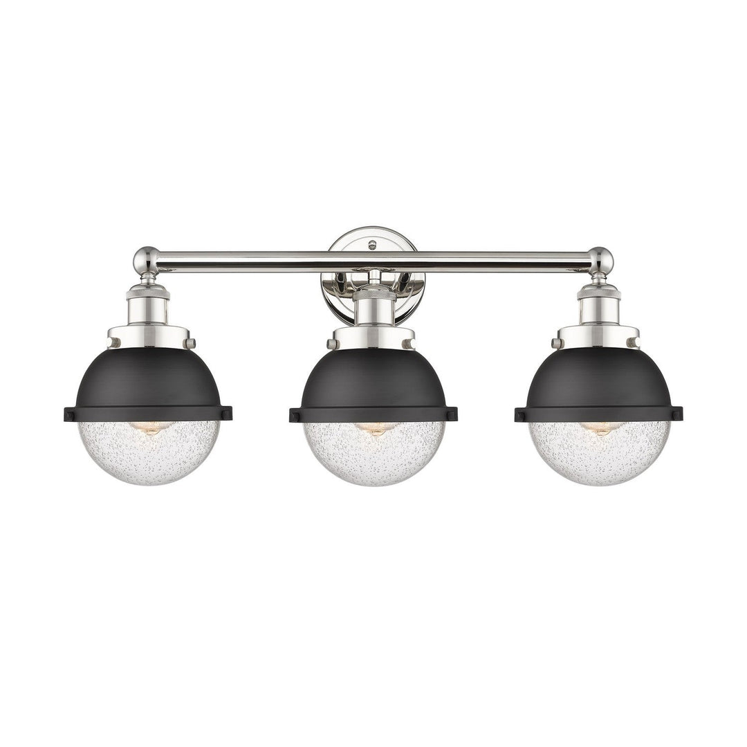 Innovations Downtown Urban 616-3W-PN-HFS-64-BK Bath Vanity Light 26 in. wide - Polished Nickel