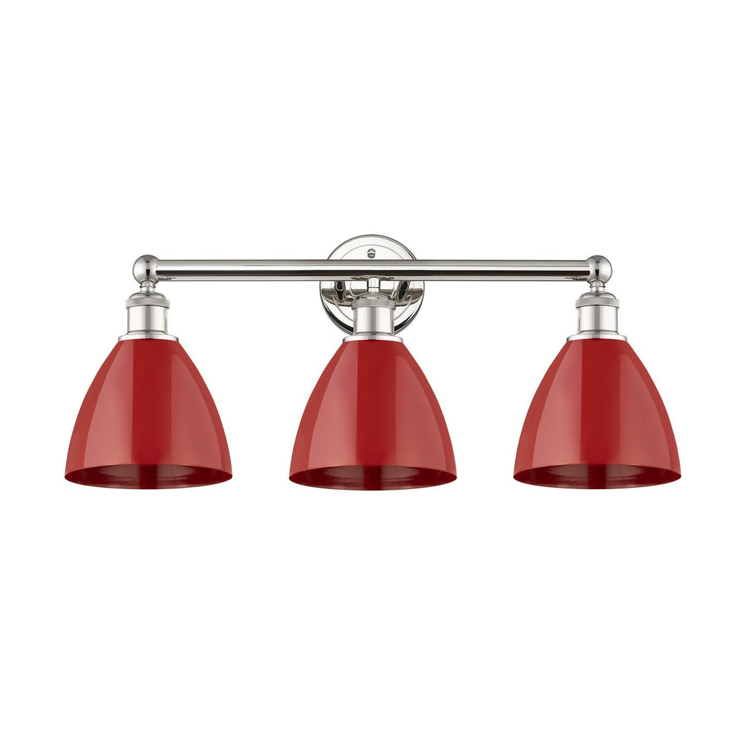 Innovations Edison 616-3W-PN-MBD-75-RD Bath Vanity Light 26 in. wide - Polished Nickel