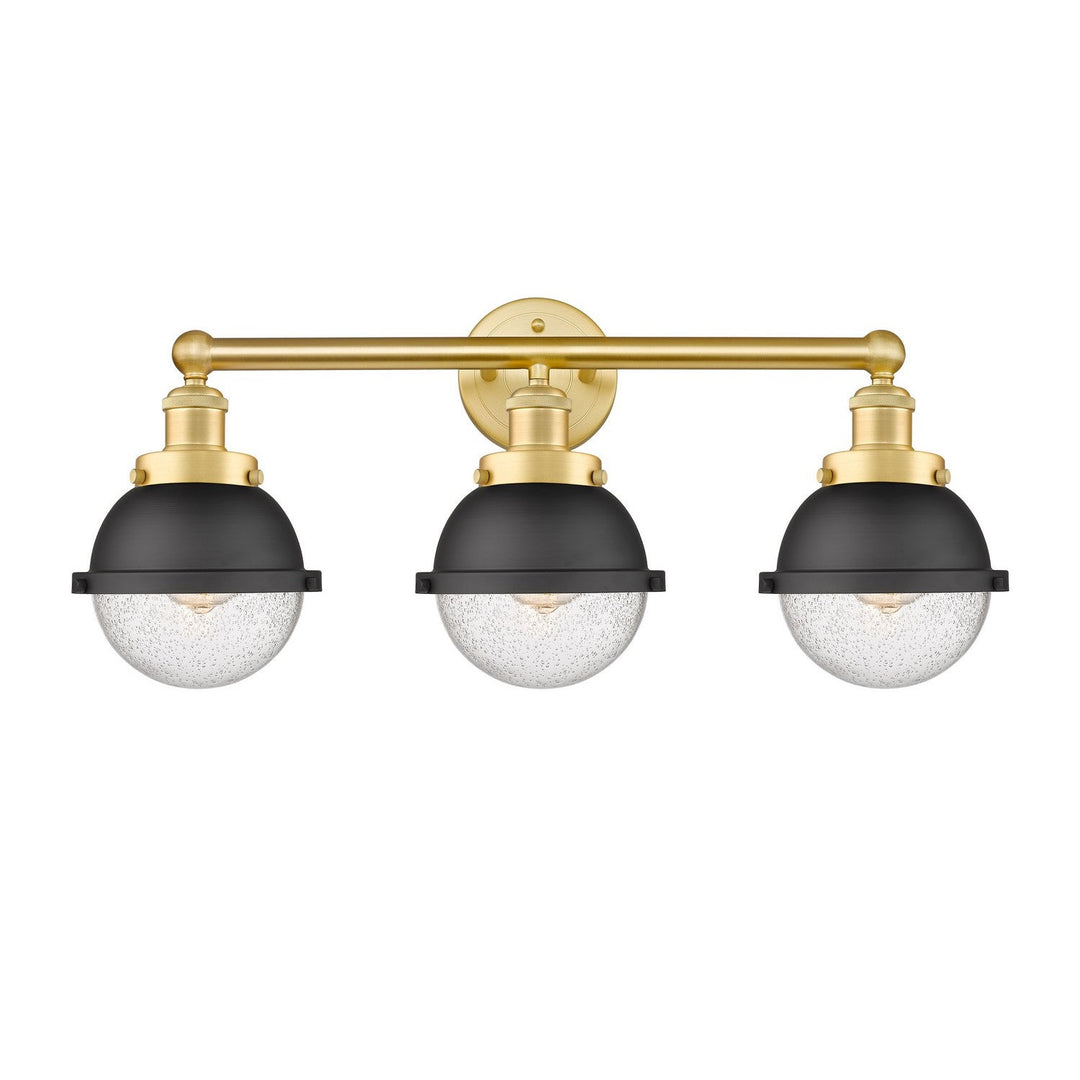 Innovations Downtown Urban 616-3W-SG-HFS-64-BK Bath Vanity Light 26 in. wide - Satin Gold