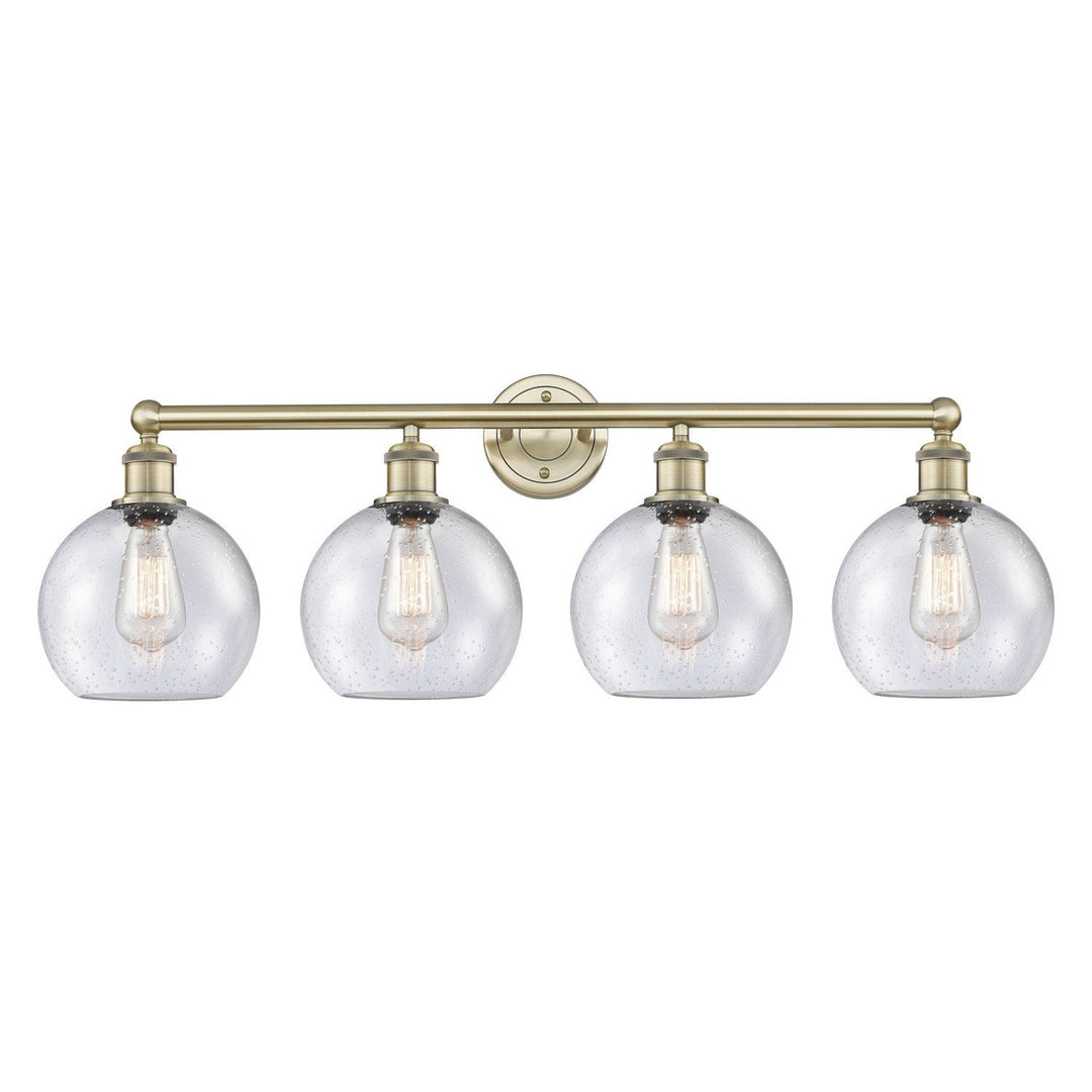 Innovations Downtown Urban 616-4W-AB-G124-8 Bath Vanity Light 35 in. wide - Antique Brass