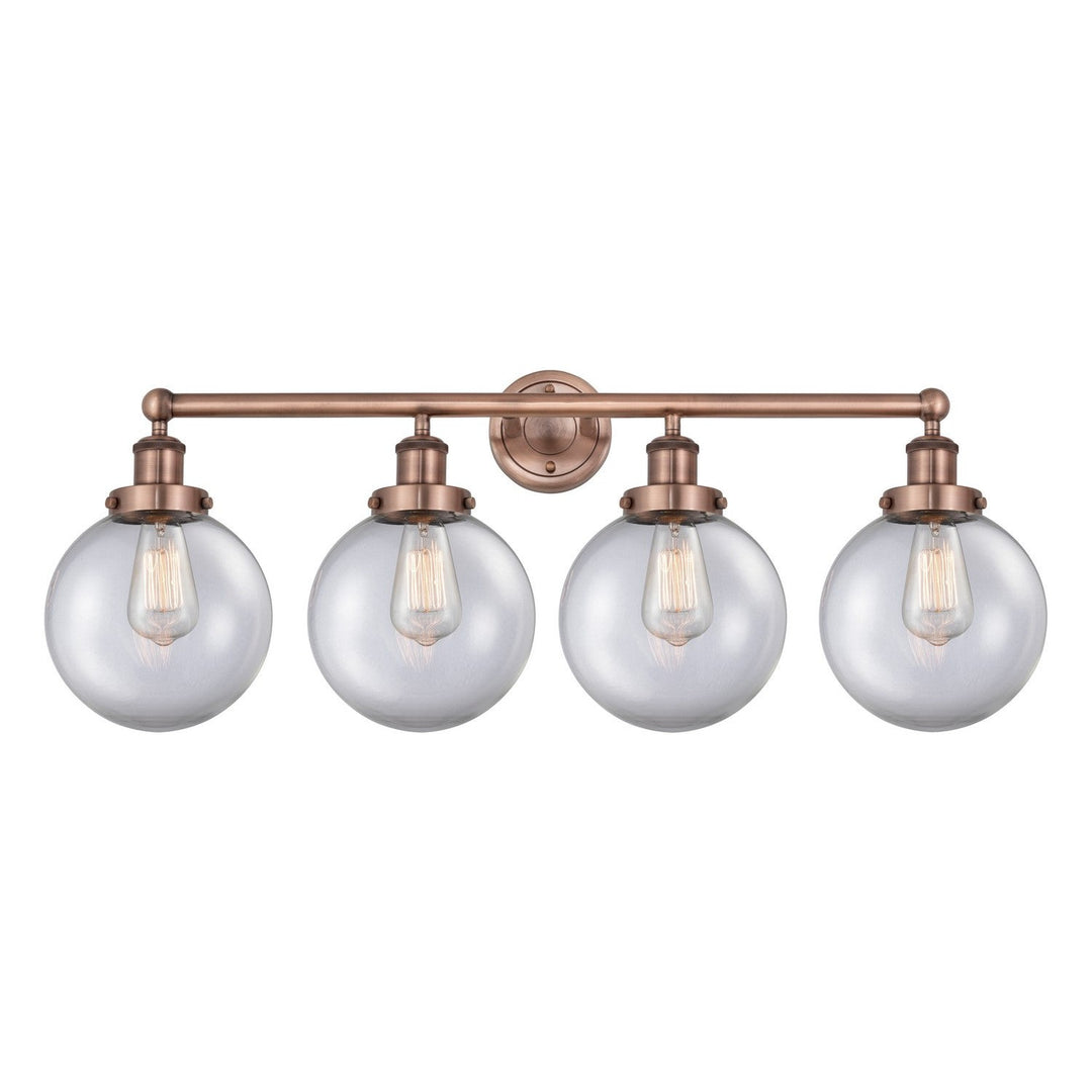 Innovations Edison 616-4W-AC-G202-8 Bath Vanity Light 34 in. wide - Antique Copper