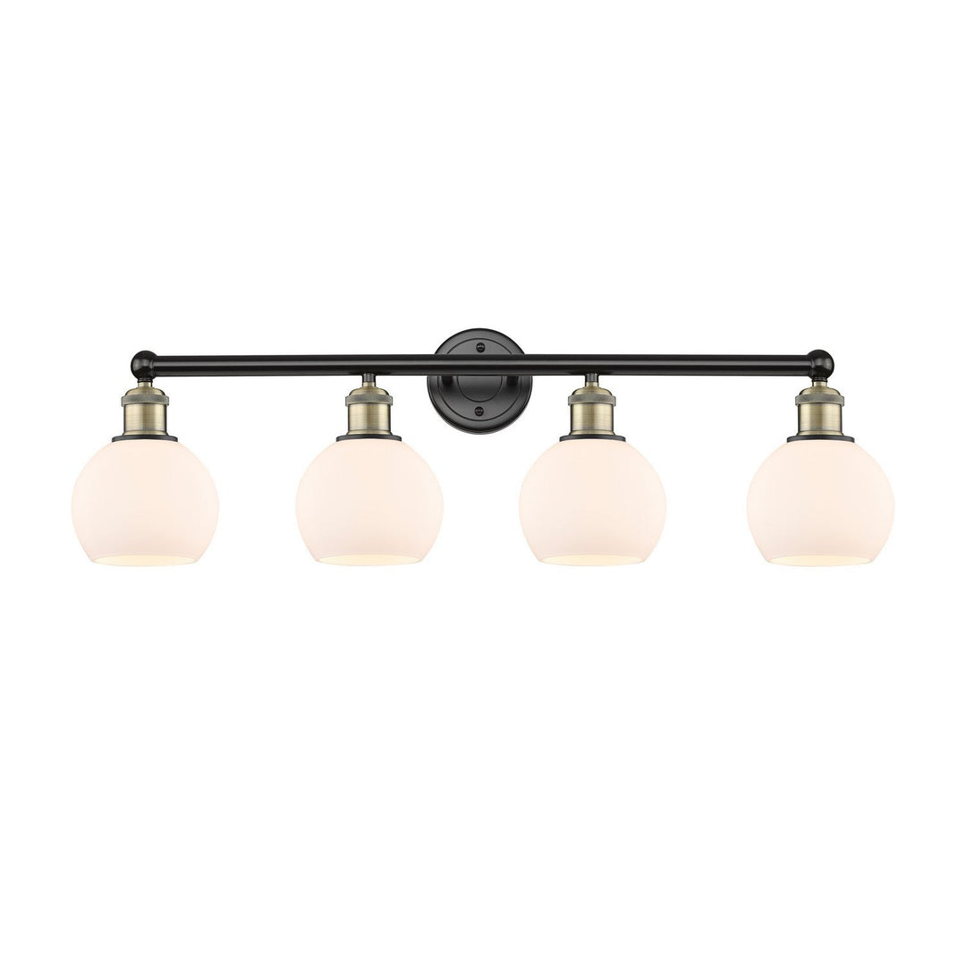 Innovations Edison 616-4W-BAB-G121-6 Bath Vanity Light 33 in. wide - Black Antique Brass