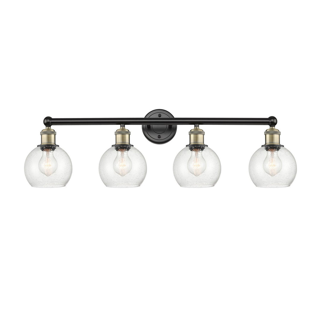 Innovations Edison 616-4W-BAB-G124-6 Bath Vanity Light 33 in. wide - Black Antique Brass