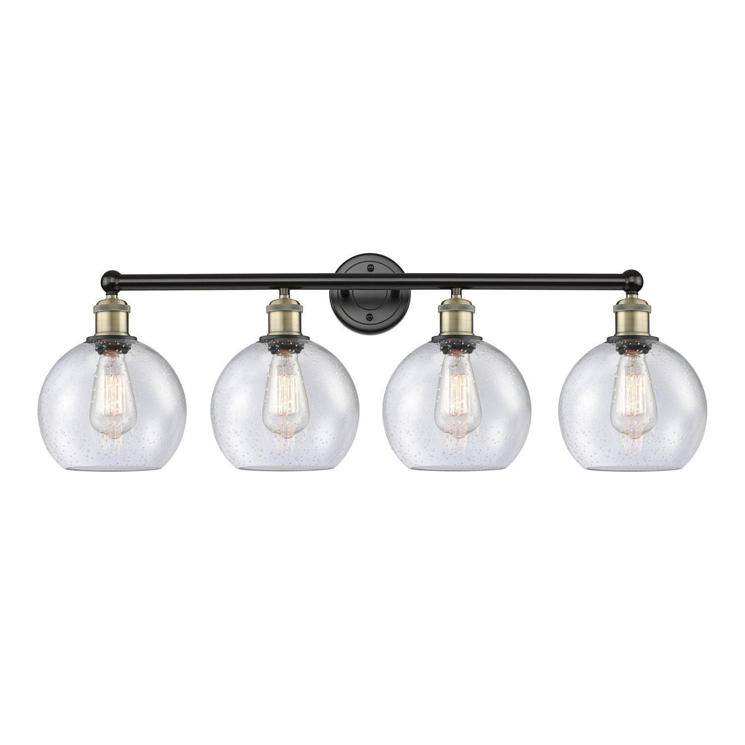 Innovations Downtown Urban 616-4W-BAB-G124-8 Bath Vanity Light 35 in. wide - Black Antique Brass