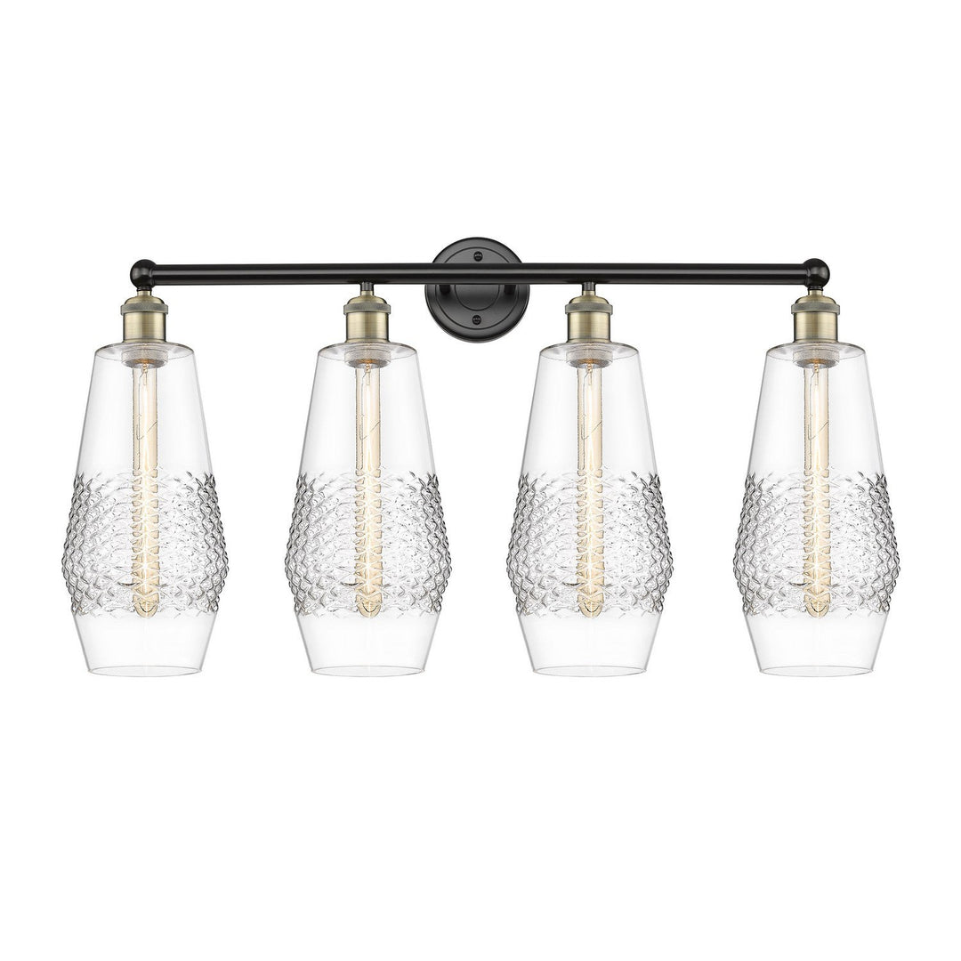 Innovations Downtown Urban 616-4W-BAB-G682-7 Bath Vanity Light 34 in. wide - Black Antique Brass