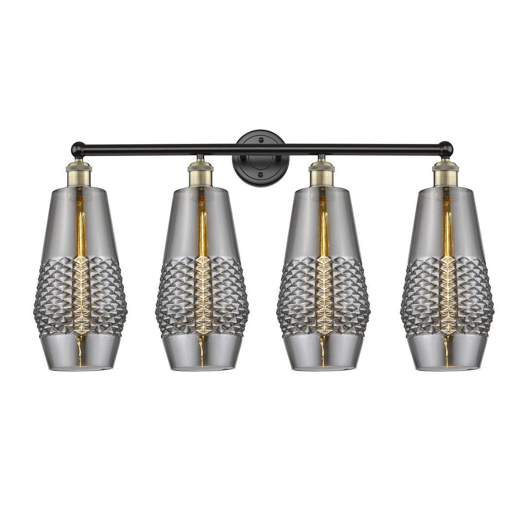 Innovations Downtown Urban 616-4W-BAB-G683-7 Bath Vanity Light 34 in. wide - Black Antique Brass